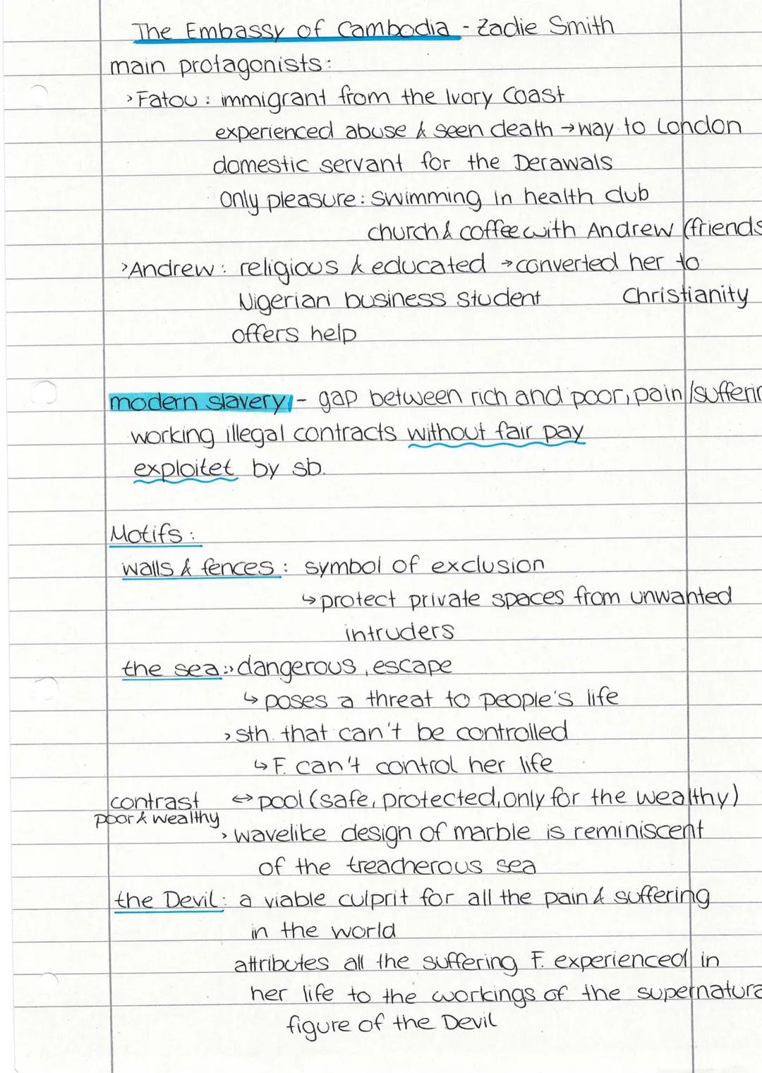 Zadie Smith,
"The Embassy of Cambodia" (2013)
Key information:
• Types of migration: economic migration, illegal immigration
• Migration rou