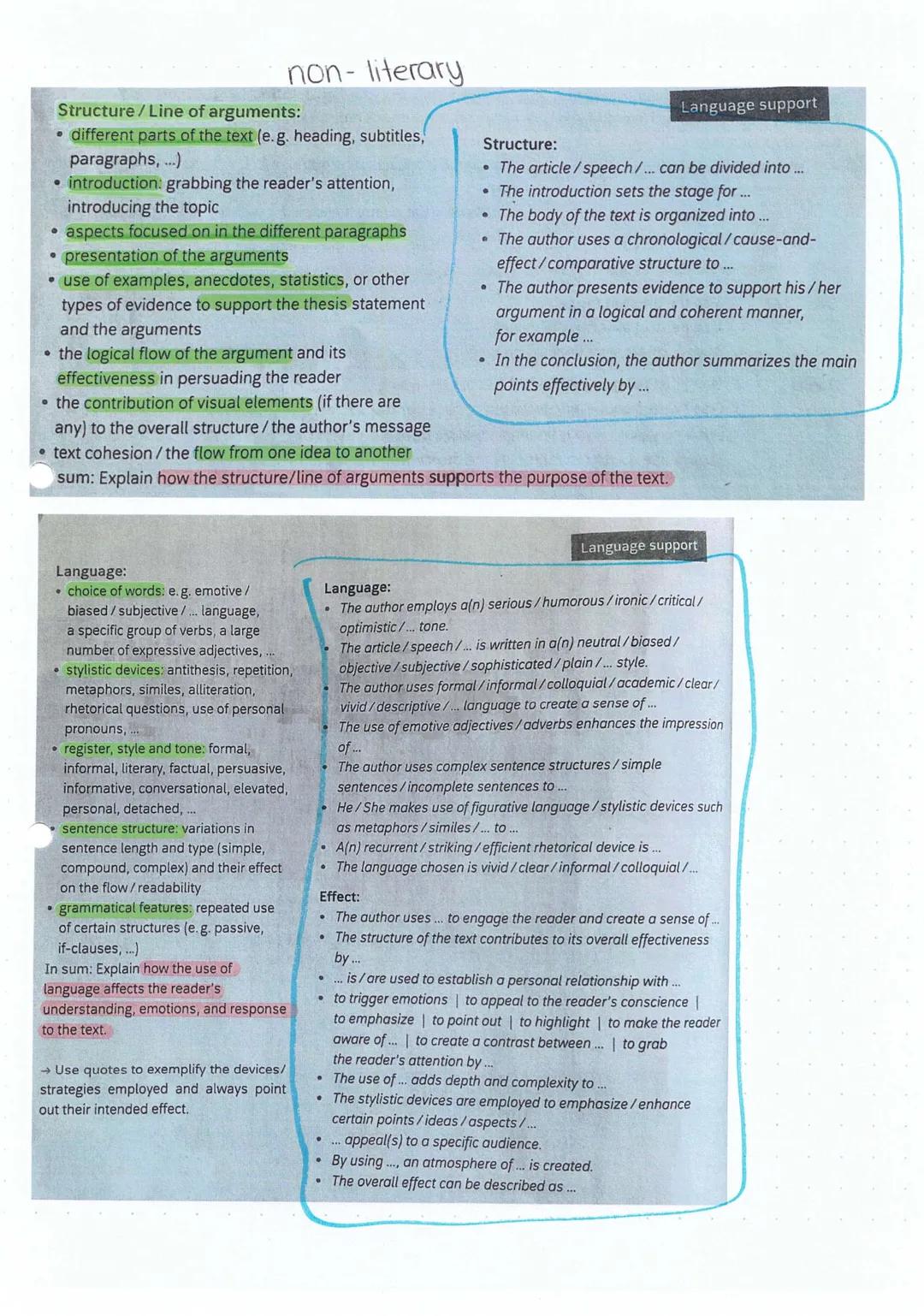 # Literary
## Structure:
* The story can be divided into ...
* The introduction sets the stage for ...
* The key issue is introduced right