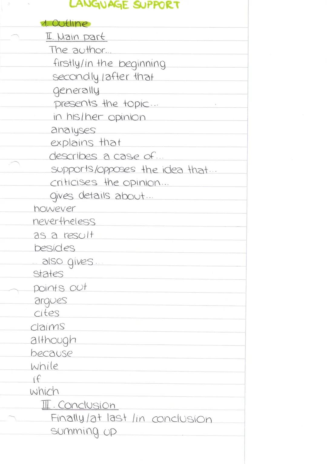 # Literary
## Structure:
* The story can be divided into ...
* The introduction sets the stage for ...
* The key issue is introduced right