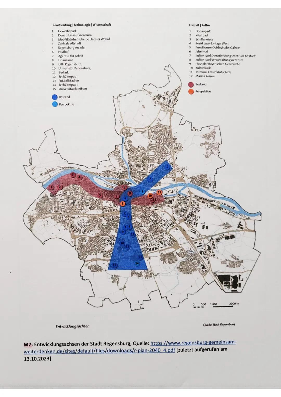 Thema: Historisch-genetische Entwicklung und funktionaler Wandel von
Städten am Beispiel Regensburg
Aufgabenstellung:
1. Lokalisieren Sie Re