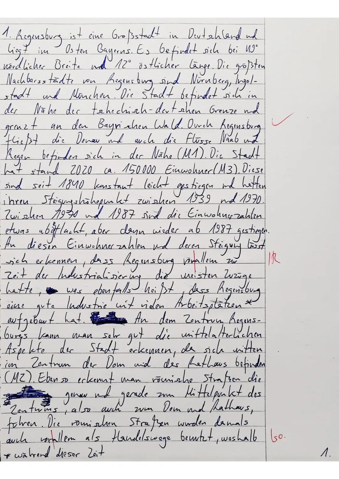 Thema: Historisch-genetische Entwicklung und funktionaler Wandel von
Städten am Beispiel Regensburg
Aufgabenstellung:
1. Lokalisieren Sie Re