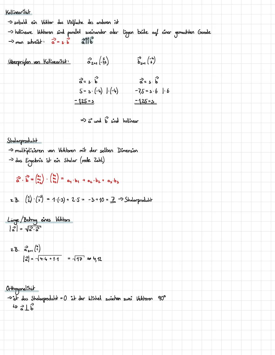Vektoren
Nallvektor: Alle Elemente sind 0 $\rightarrow \vec{0}_{3x1} \begin{pmatrix} 0 \ 0 \ 0 \end{pmatrix}$
Einsvektor: Alle Elemente sin
