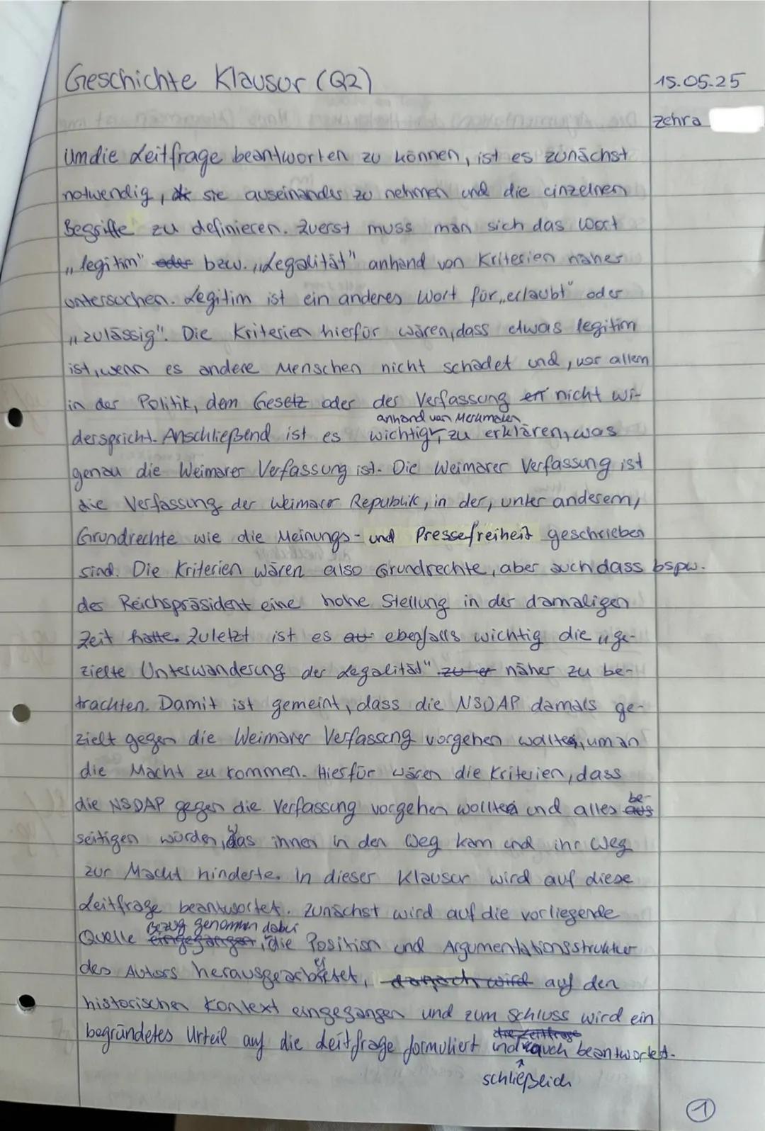2025
Klausur 2. Semester
Geschichte
Leistungskurs
Aufgabenstellung
Bezug zum Rahmenlehrplan:
Demokratie und Diktatur
Aufgabenart:
Erörterung