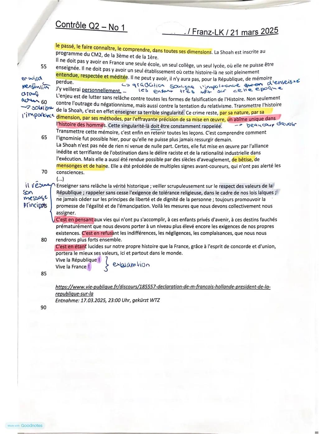 --- OCR Start ---
Mode with Goodnotes
Contrôle Q2 - No 1
Nom:
/Franz-LK/21 mars 2025
Sprachliche Bewertung:
(siehe Deskriptorentabelle)
NP: