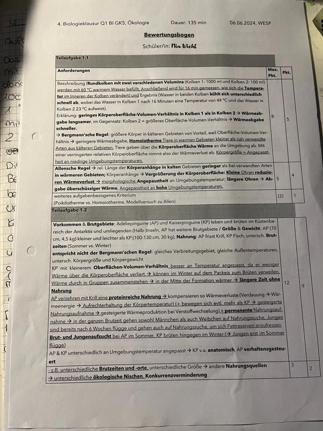 Aufgabe 1:
Populationen unter dem Einfluss abiotischer und biotischer Umweltfaktoren 54 P.
1.1. Erkläre die Ergebnisse des Modellversuchs (M