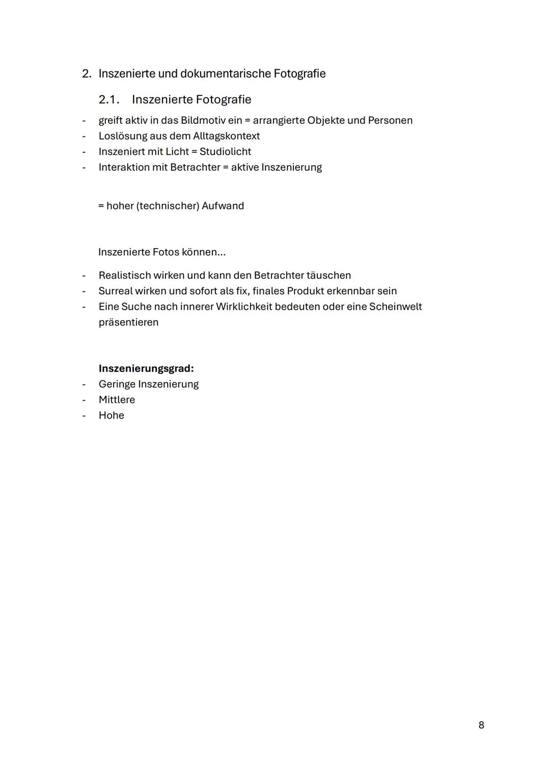 Inhaltsverzeichnis
Q2.1 Ausdrucksmöglichkeiten von Fotografie - Hinterfragung der Wirklichkeit. 1
Ist Fotografie Kunst? 1
1. Fotografische