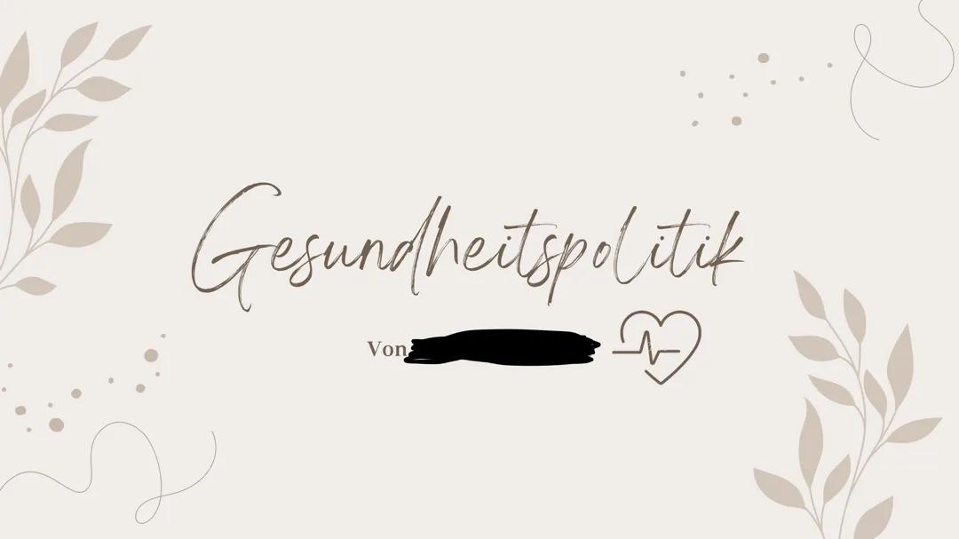 Das deutsche Gesundheitssystem verstehen: Eine Präsentation