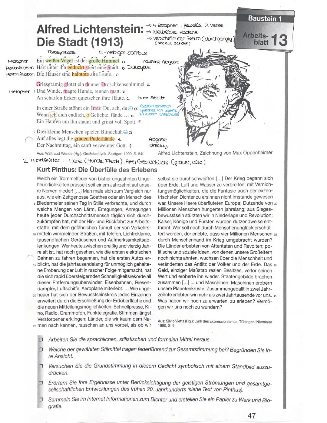 Alfred Lichtstein „Die Stadt”