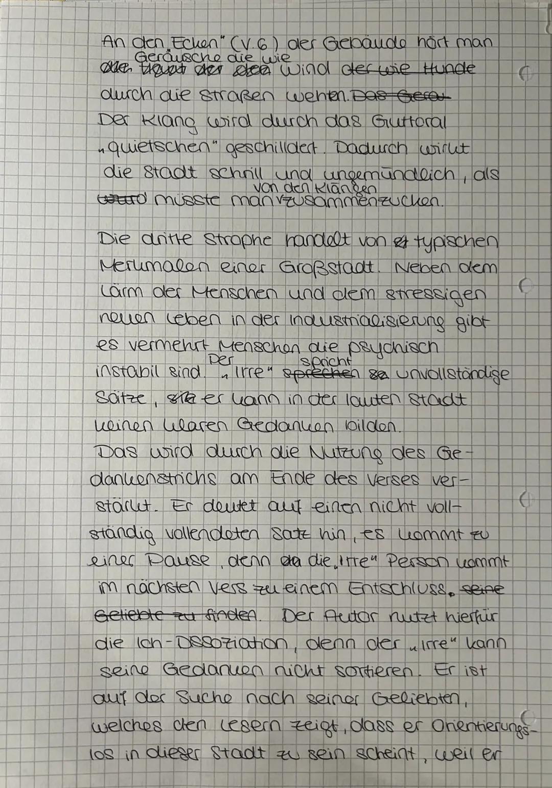 ## Alfred Lichtenstein:
Die Stadt (1913)
**Farbsymbolile**
* 4 Strophen, jeweils 3 Verse
* weibliche Kadenz
* verschränkter Reim (durchgän