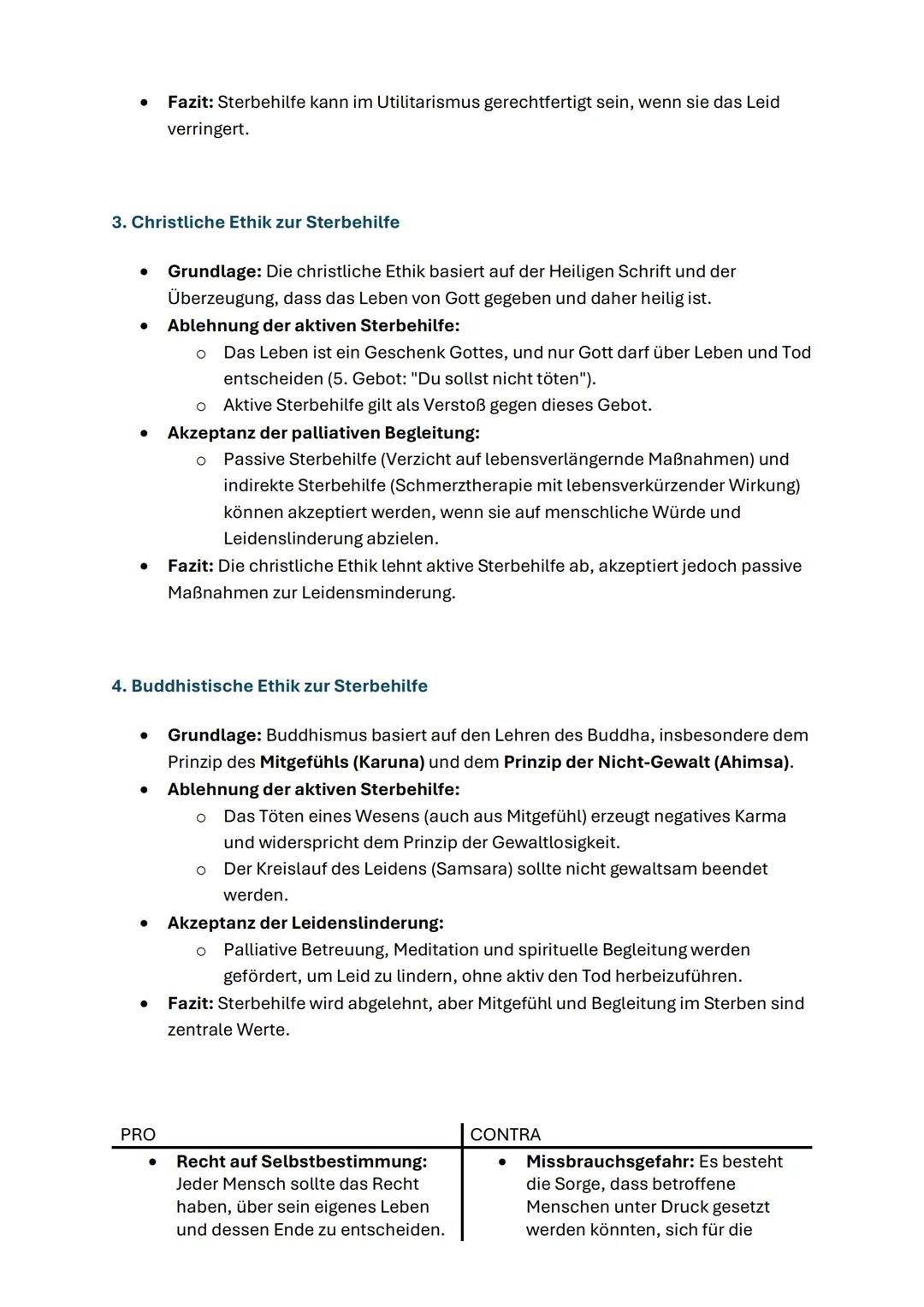 Sterbehilfe
Arten der Sterbehilfe
1. Direkte aktive Sterbehilfe
* Definition: Gezielte Tötung eines Menschen auf dessen ausdrücklichen Wunsc