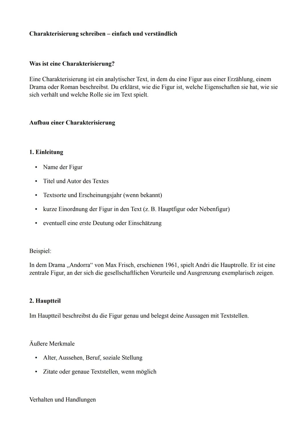 Charakterisierung schreiben - einfach und verständlich
Was ist eine Charakterisierung?
Eine Charakterisierung ist ein analytischer Text, in