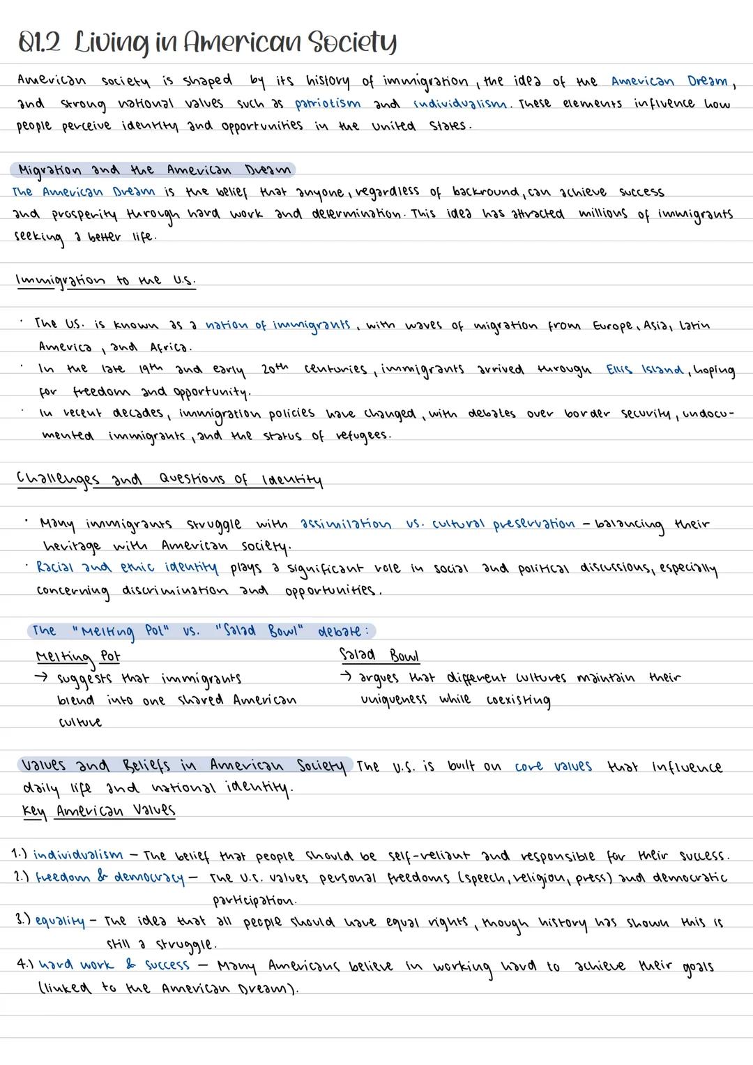 Q1.1 The USA - The formation of a nation
Development and Principles of American Democracy
The United States was founded on the principles of