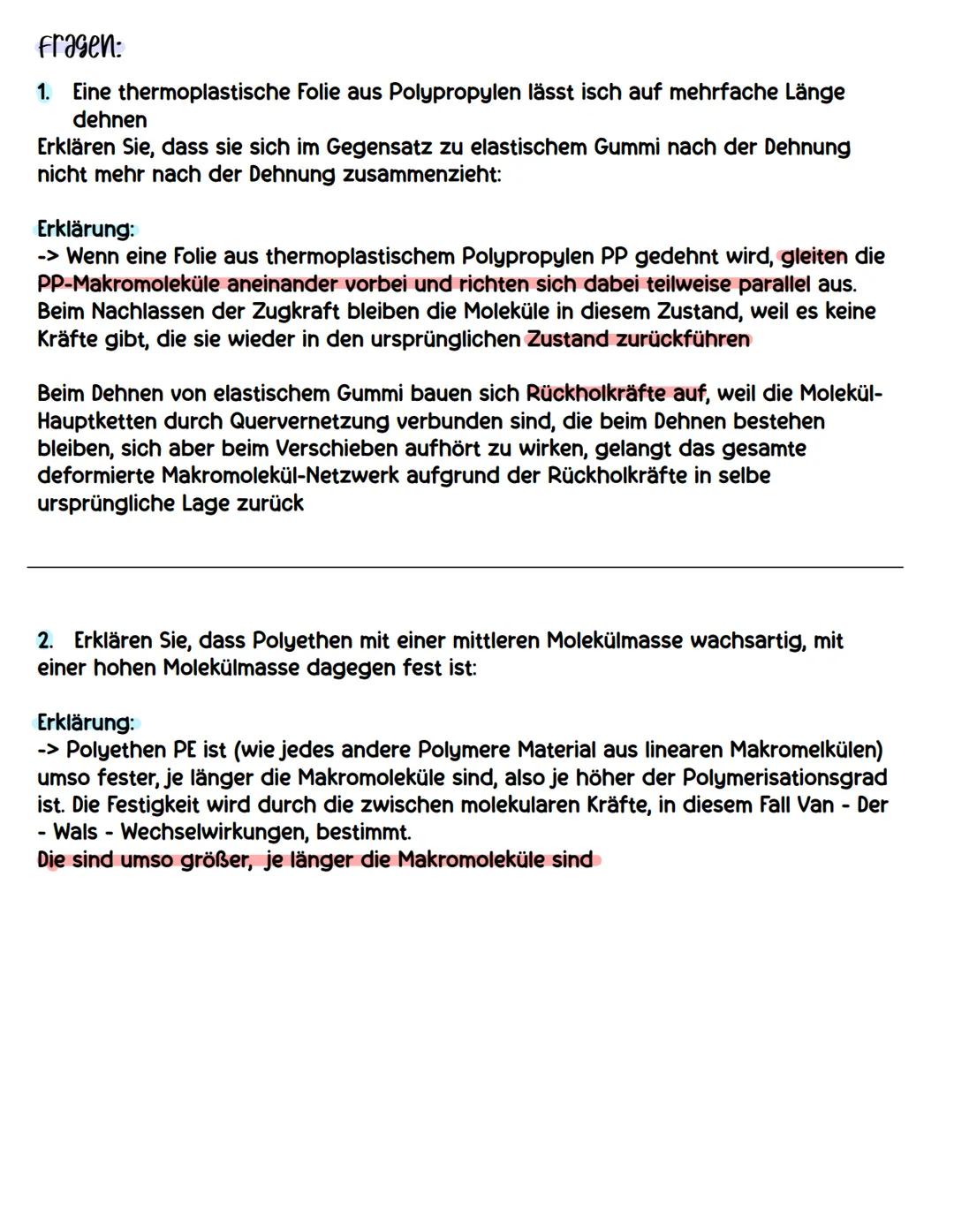 - kunststoffe Die klassifizierung der kunststoffe
bei der Vielfalt an Kunststoffen im Alltag, verliert man leicht den Uberblick
Mechanische