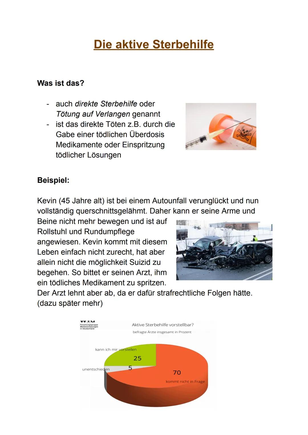 ## STERBEHILFEN
Was sind Sterbehilfen?
- Sterbehilfen sind alle Maßnahmen zum erleichterten Tod
- dabei wird in den Sterbeprozess eines Me