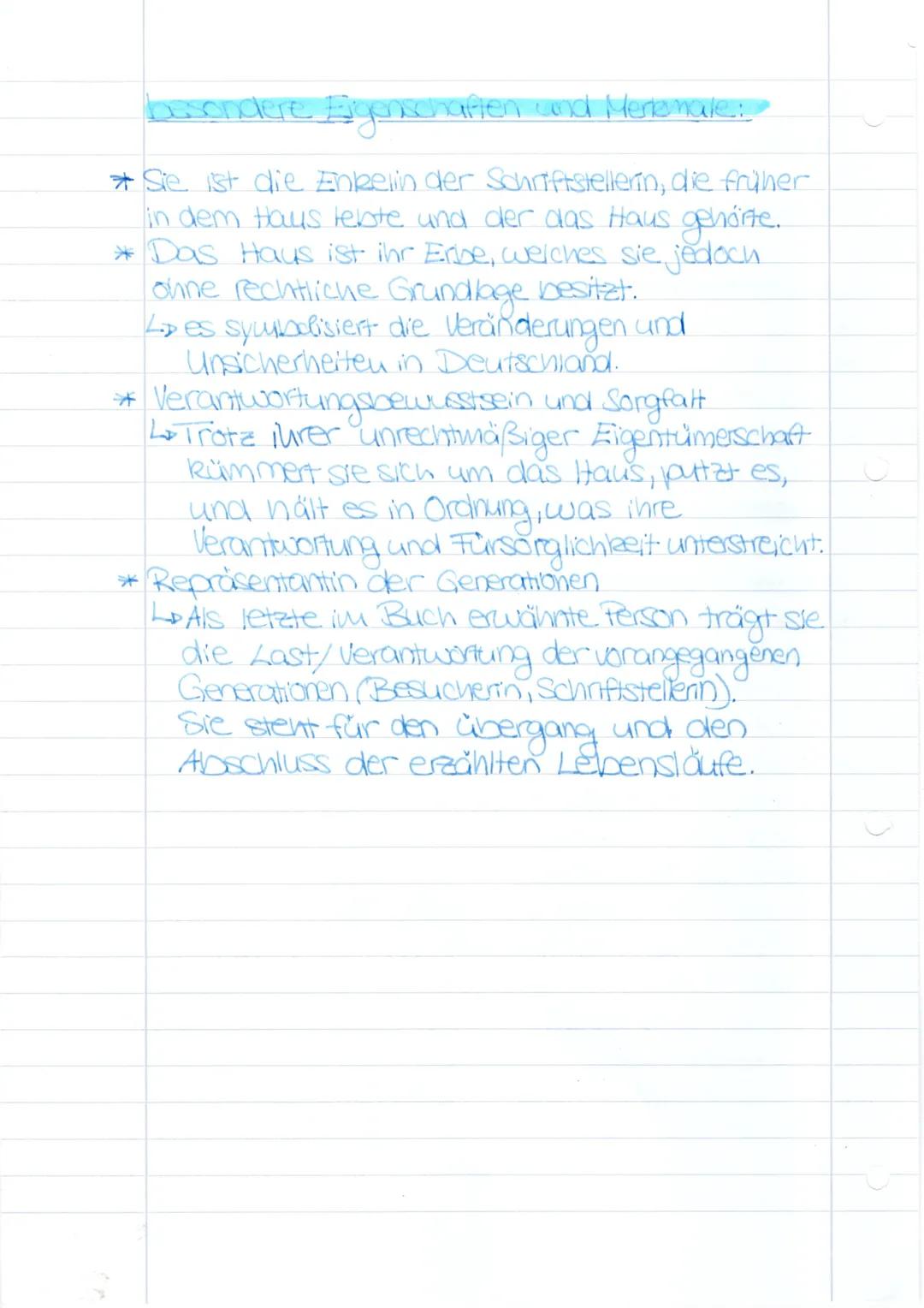 Steckbrief
Name: Die unberechtigte Eigenbesitzerin
(Namenslos)
Beruf: nicht genannt
(Unsere Deutung: Autorin Jenny E.)
Gesellschaftlicher St