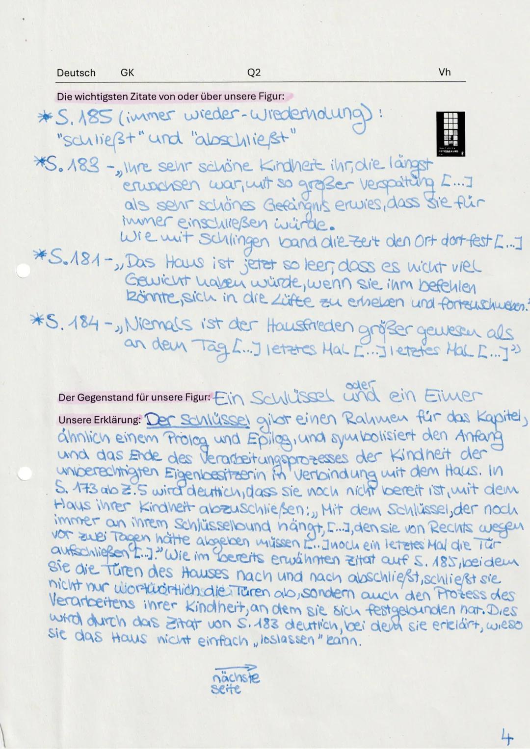 Steckbrief
Name: Die unberechtigte Eigenbesitzerin
(Namenslos)
Beruf: nicht genannt
(Unsere Deutung: Autorin Jenny E.)
Gesellschaftlicher St