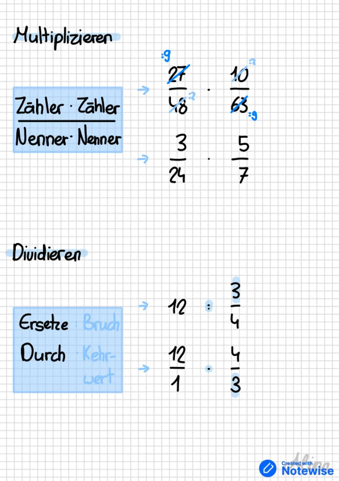 Brüche
Brüche
5 → Zähler
Bruchstrich
6 → Nenner
2
2 echter
→
5
7
Bruch
8
1
→
unechter
Bruch
13
3-7
→ 2를
8:32R2
-2
6
6
2
↓
23
Created with
No