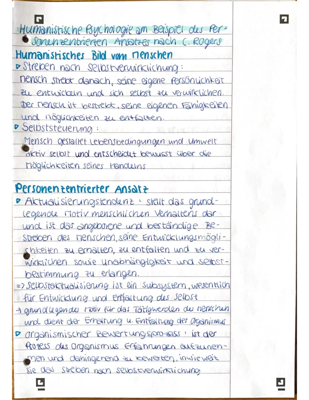 Humanistische Psychologie am Beispiel des Per-
Sonenzentrierten Ansatzes nach C. Rogers
Humanistisches Bild vam nenschen
▷ Streben nach Selb