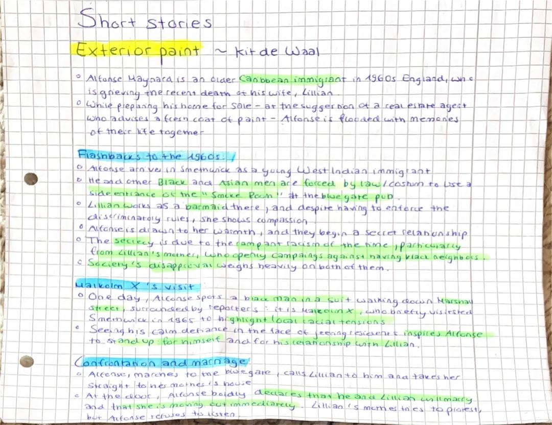 Englisch Short Stories summary