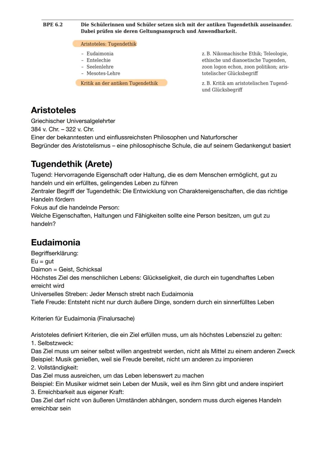 BPE 6
Moralbegründung und Moralkritik
25
Die Schülerinnen und Schüler setzen sich mit grundlegenden Aspekten eines gelungenen Lebens unter
e