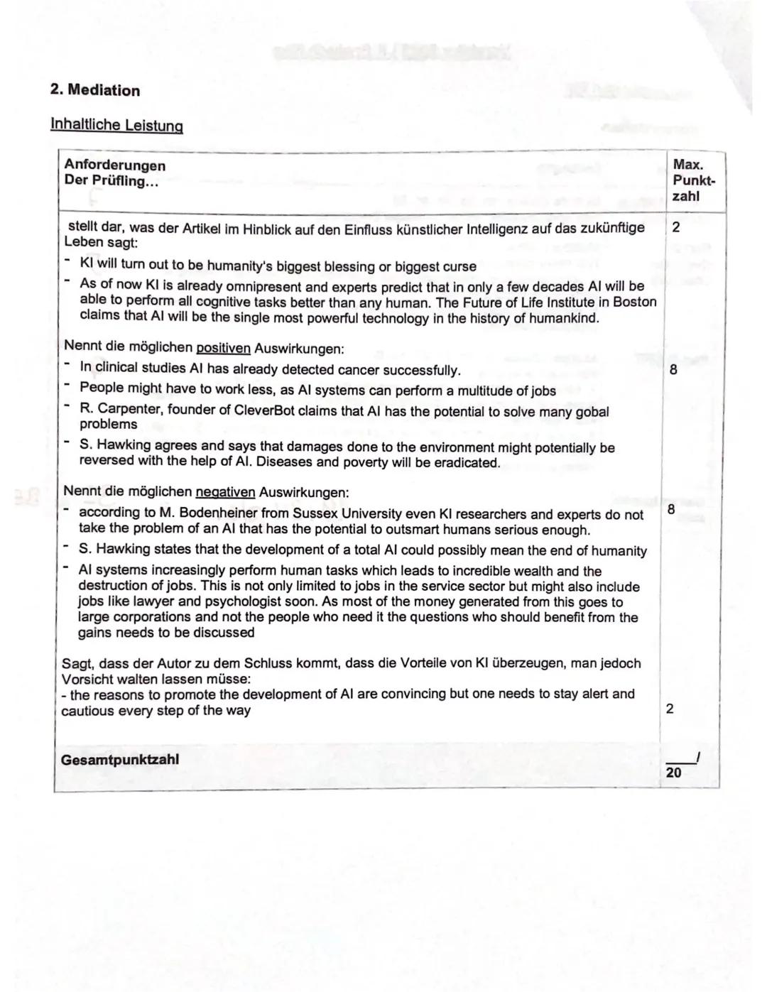 Vorschlag 1
Vorabitur 2025 Englisch Leistungskurs
Leseverstehen und Schreiben integriert
Materialgrundlage: John Lanchester: The Wall (W W.