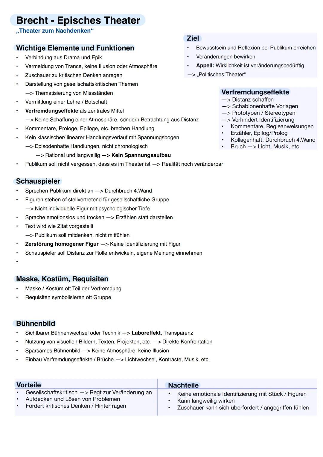 Inhalt
Kompositionsmethoden + Ästhetische Stilmittel
Postdramatik
-> Allgemein
-> SheShe Pop + Rimini Protokoll
Episches Theater
-> Brecht
I