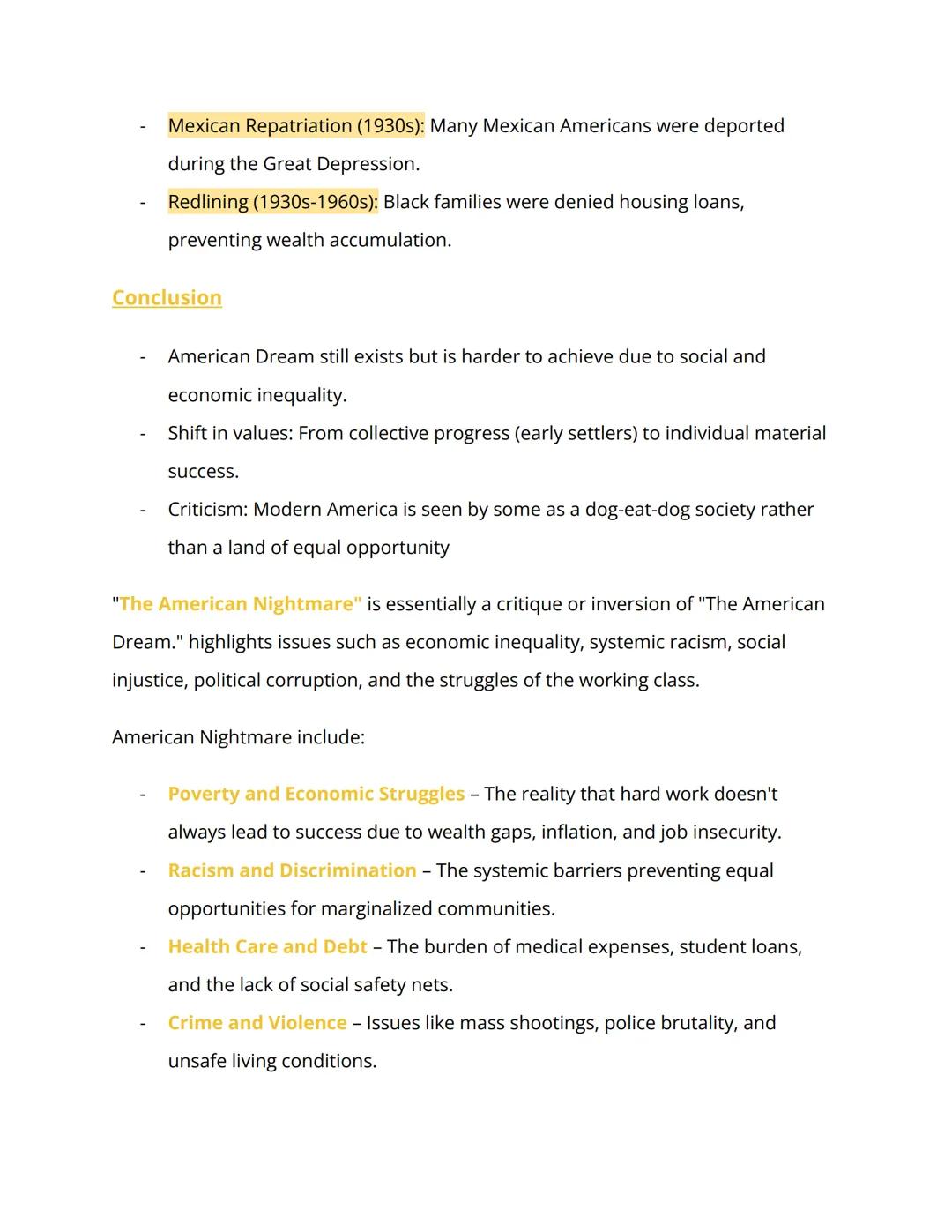 Migration and the American Dream (Migration und der
amerikanische Traum), insbesondere questions of identity
The Amercan Dream
Definition &