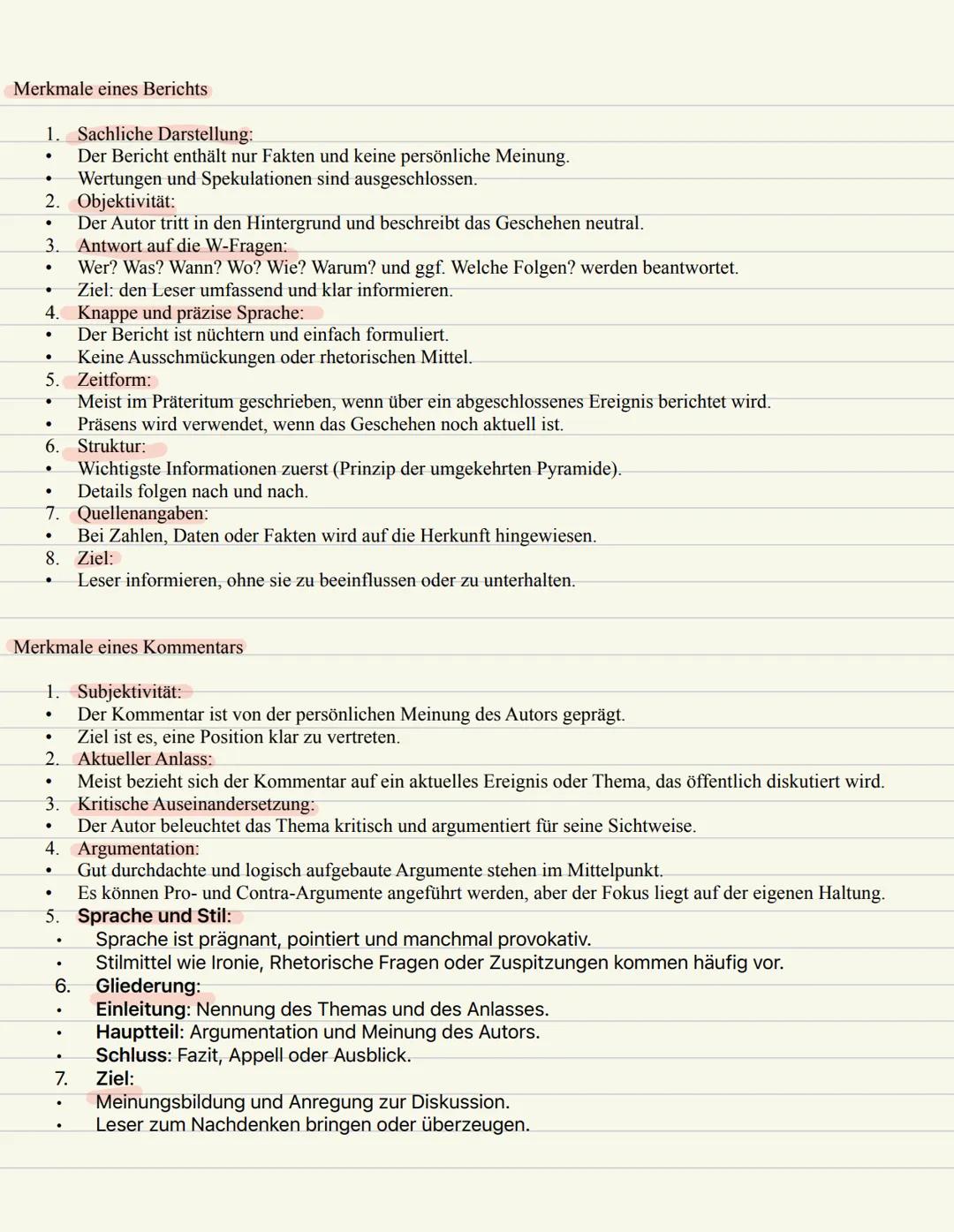 Einleitung
•Alltor, Titel, Textsorte, Quelle, kensatz
↳ im Präsens/Perfekt
↳ chronologisch
↳ keine Zitate/wörtliche Reden
↳ Konjunktiv
↳ eig