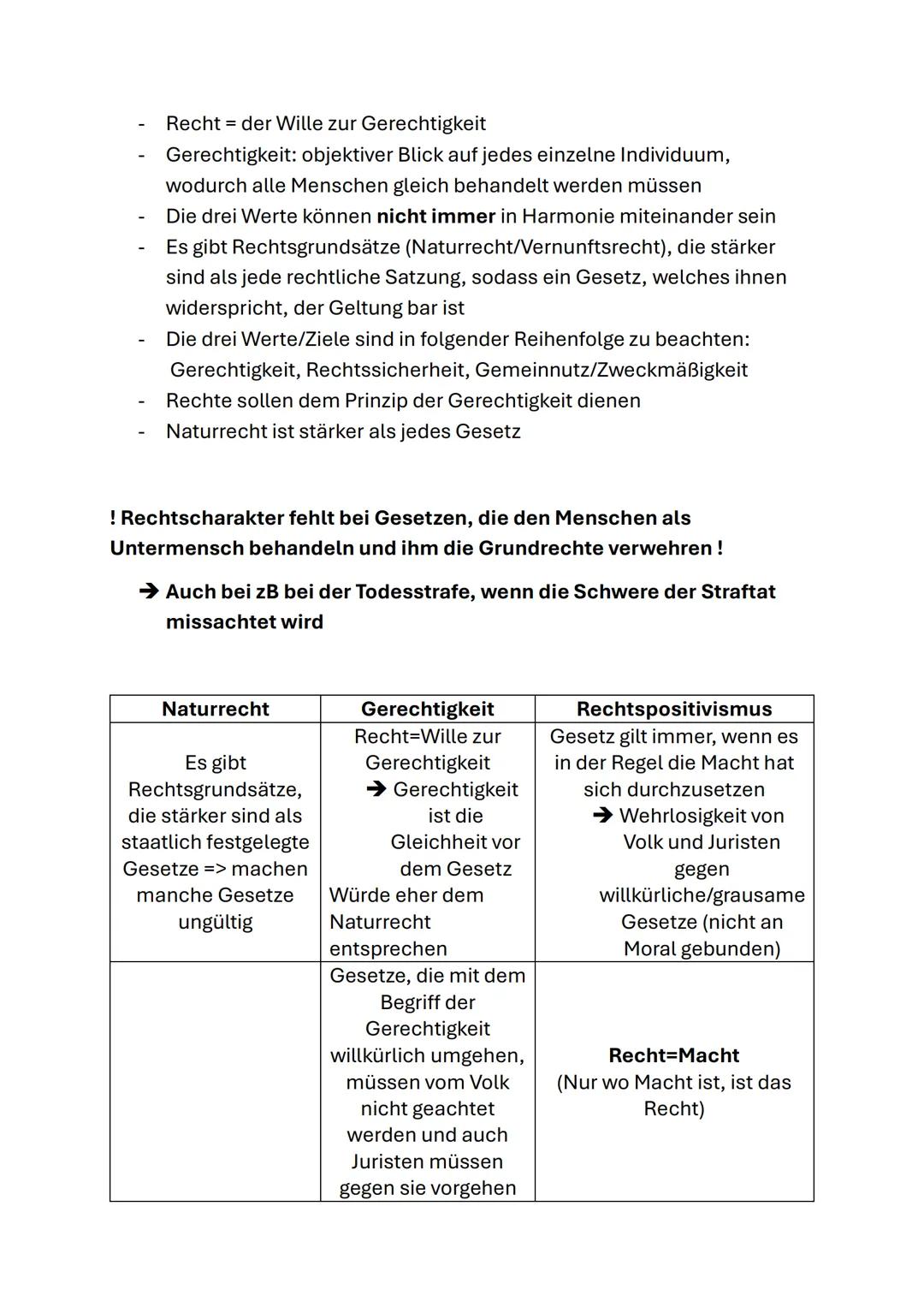 --- OCR Start ---
Naturrecht, positives Recht und Rechtspositivismus
Positives Recht
Stabilität des Staates,
Rechtssicherheit
Ein von Mensch