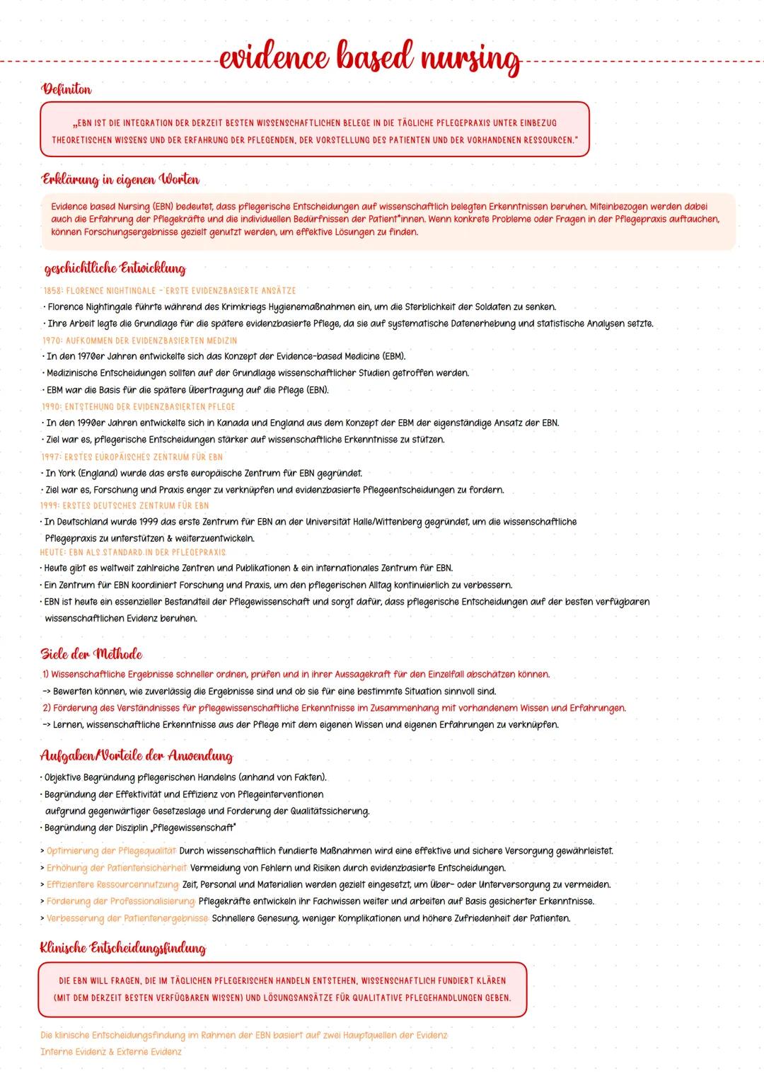 -evidence based nursing.
Definiton
„EBN IST DIE INTEGRATION DER DERZEIT BESTEN WISSENSCHAFTLICHEN BELEGE IN DIE TÄGLICHE PFLEGEPRAXIS UNTER