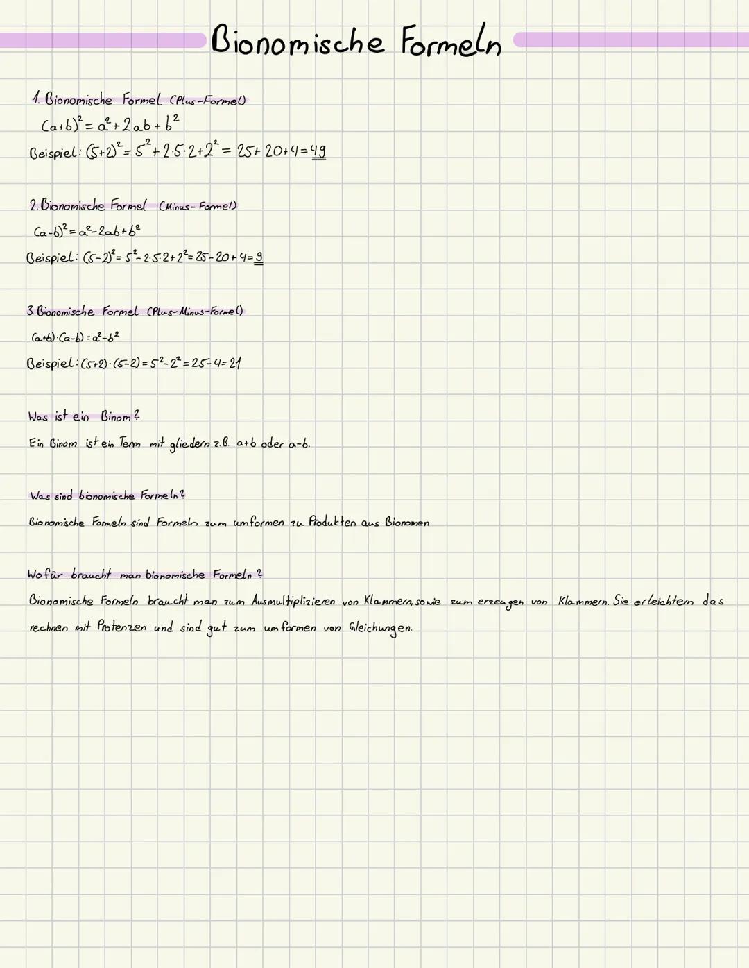 Bionomische Formeln