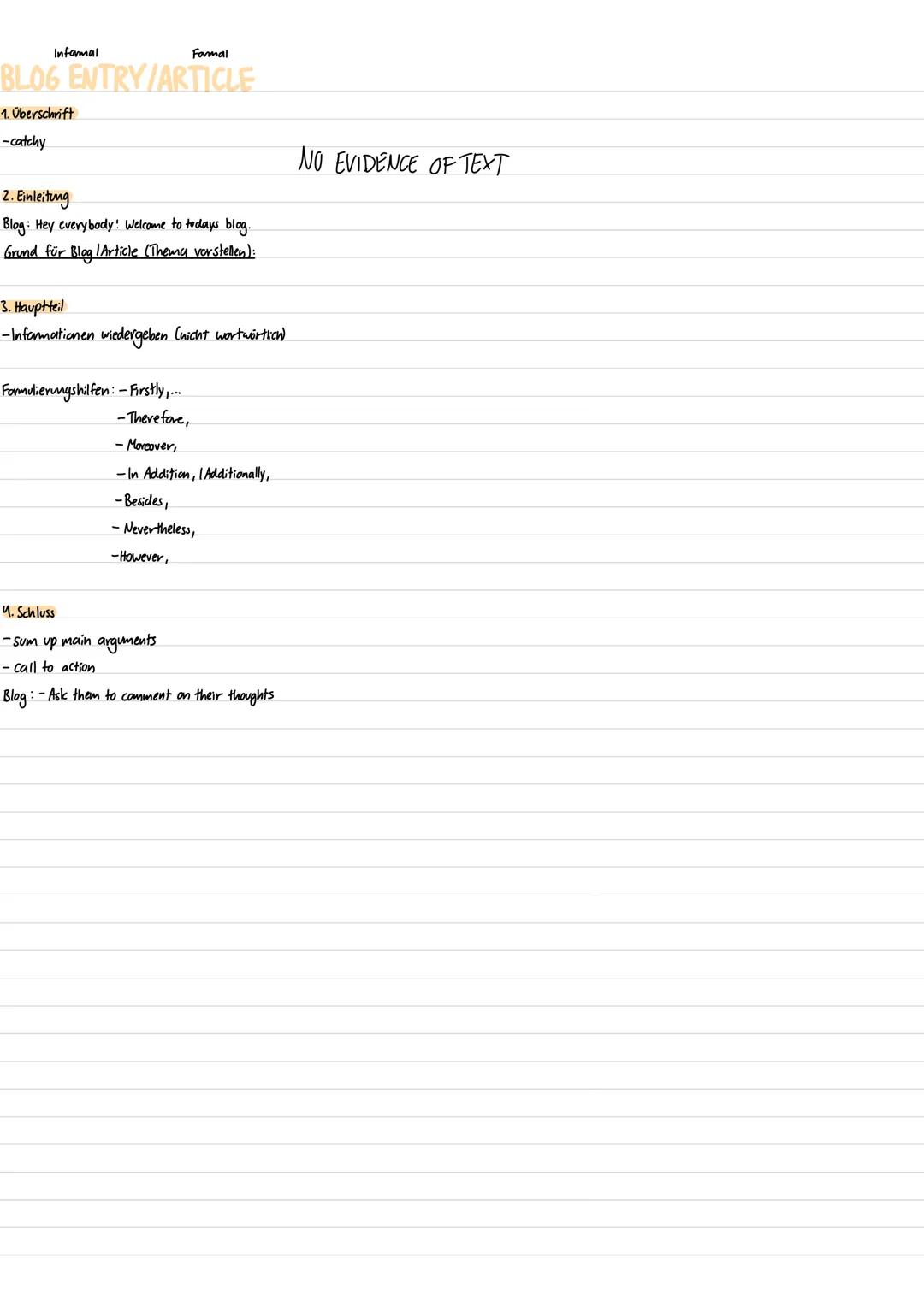 --- OCR Start ---
Sprachmittlung (Mediation)
E-MAIL
1. Anrede
Formal: Dear Mr. Mrs.
Dear Sir or Madan,
Informal: Dear (Name),
2. Einleitung