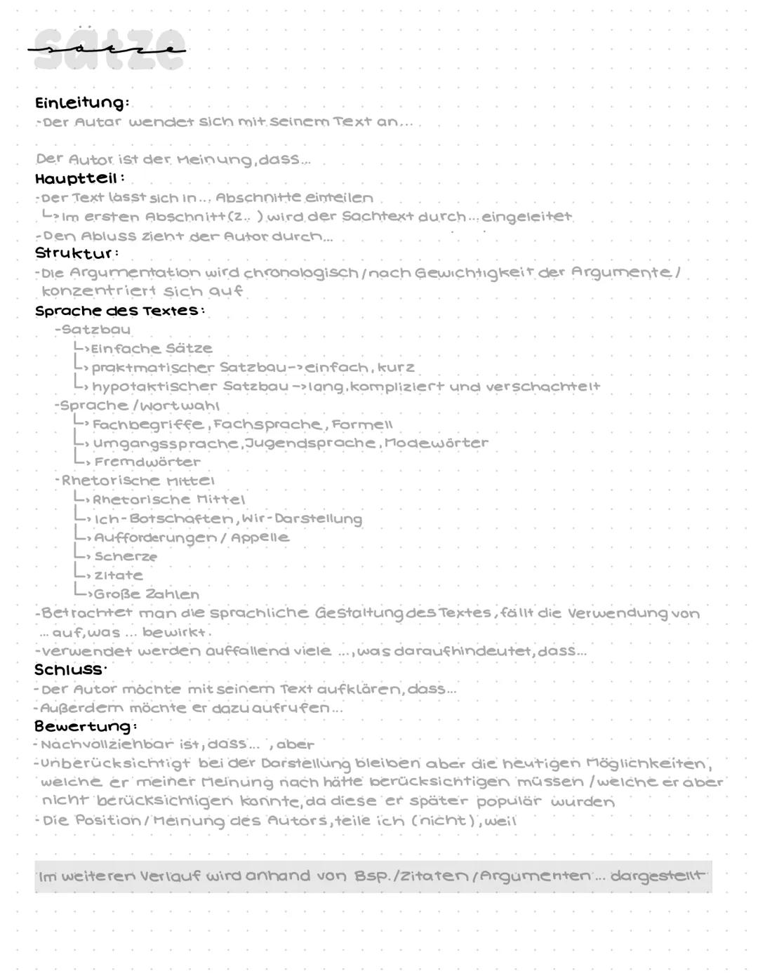 --- OCR Start ---
sensener
Sachtextanalyse
thema:
einleitung:
Titel
-Autor
-Thema
-Textsorte Sachtext
-Erscheinungsjahr
-(Epoche) (Adressat