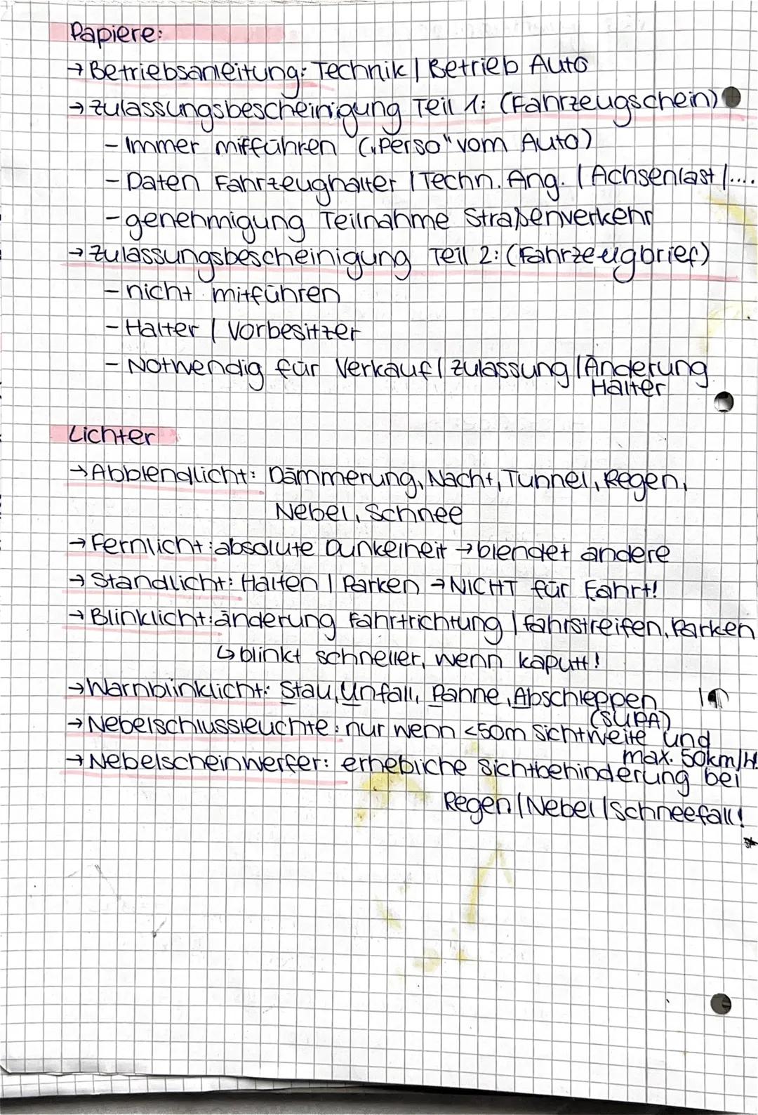 # FAHRSCHULE
## Geschwindigkeit:
- Imorts: 50km/h
- Außerorts: 100km/h → LKW | PKW+Anhänger >80%
- Autobahn: mind. 60km/h → Richtigeschw.