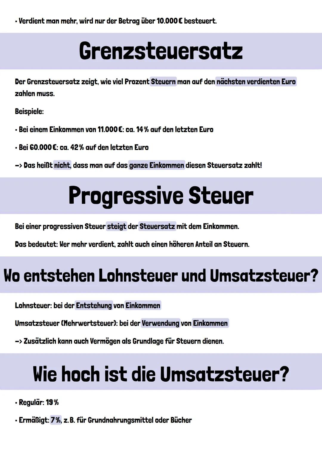 $Steuern
Steuern sind Geldbeträge, die Bürger:innen und Unternehmen an den Staat zahlen müssen.
-> Man zahlt sie, ohne direkt etwas dafür zu
