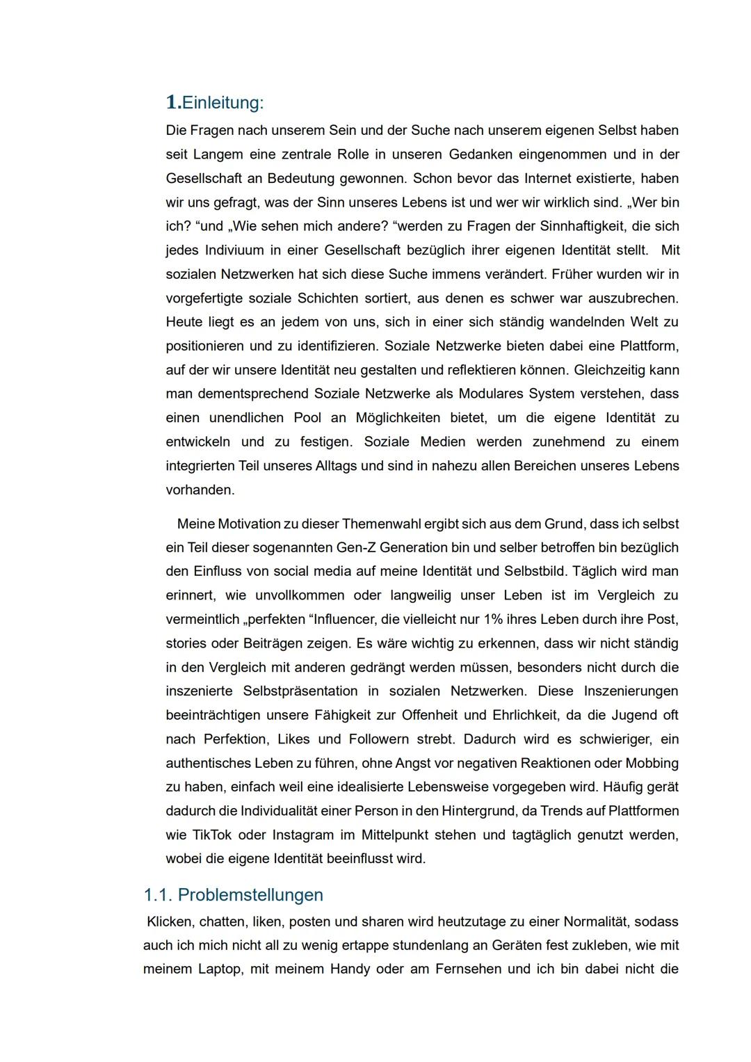 Städt.Gymnasium Gevelsberg
Facharbeit
Die Einflüsse sozialer Netzwerke auf die
Identitätsfindung von Jugendlichen.
Verfasst von
Natalie Duda