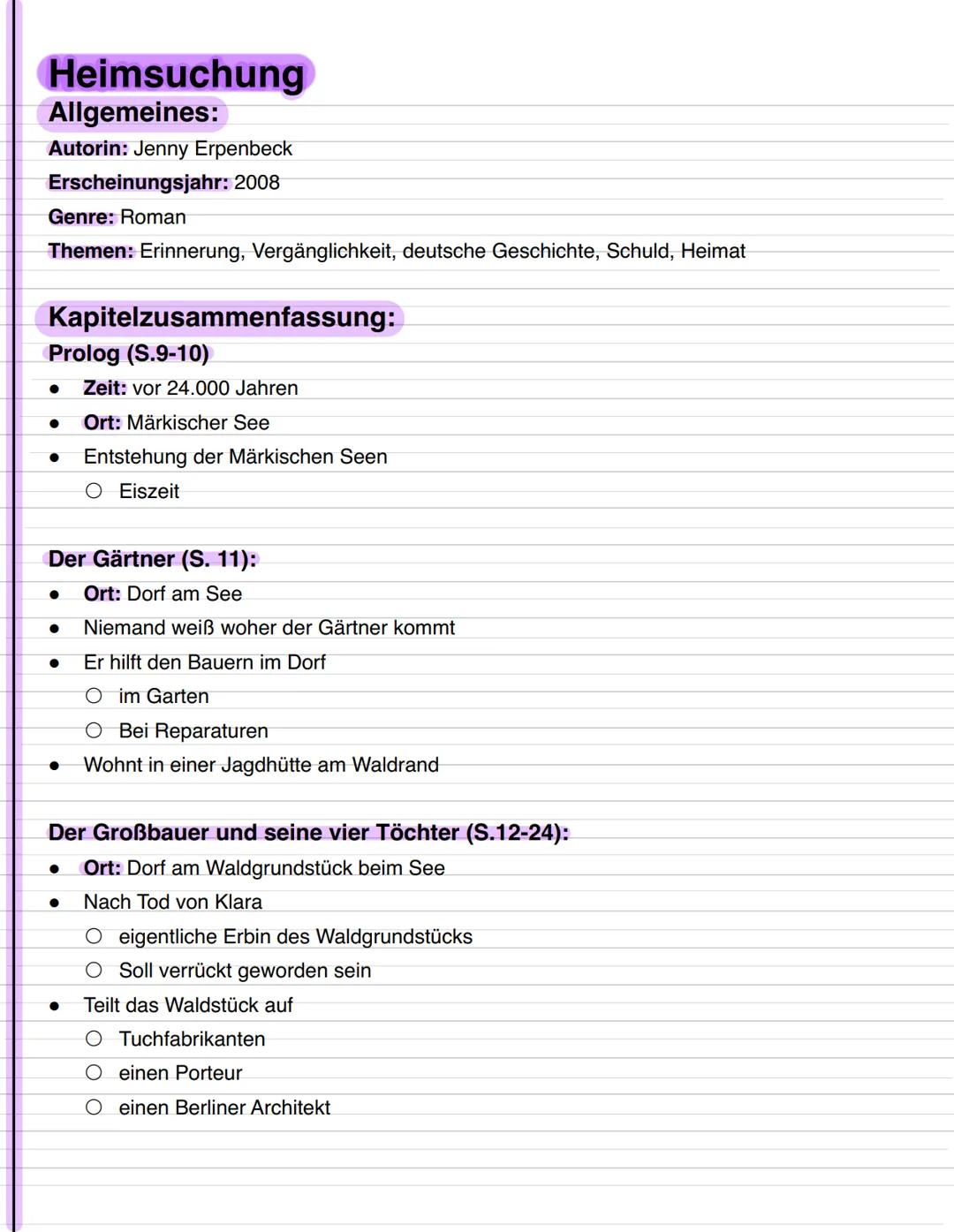 Heimsuchung
Allgemeines:
Autorin: Jenny Erpenbeck
Erscheinungsjahr: 2008
Genre: Roman
Themen: Erinnerung, Vergänglichkeit, deutsche Geschich