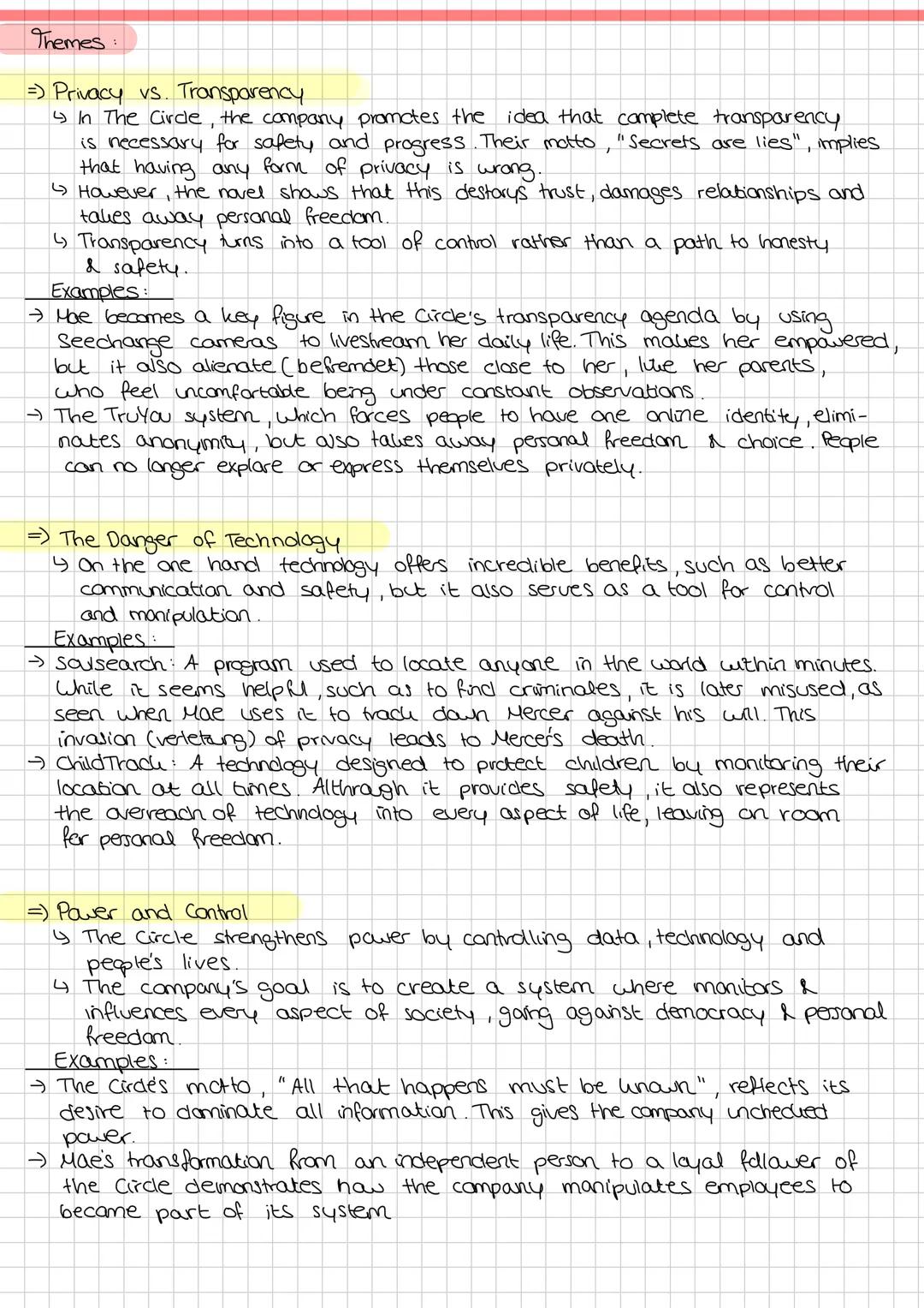 Plot overview:
The Circle
The novel "The Cirde is about Mae Holland, a yang woman, who gets gets her dream
job at the powerful tech company,