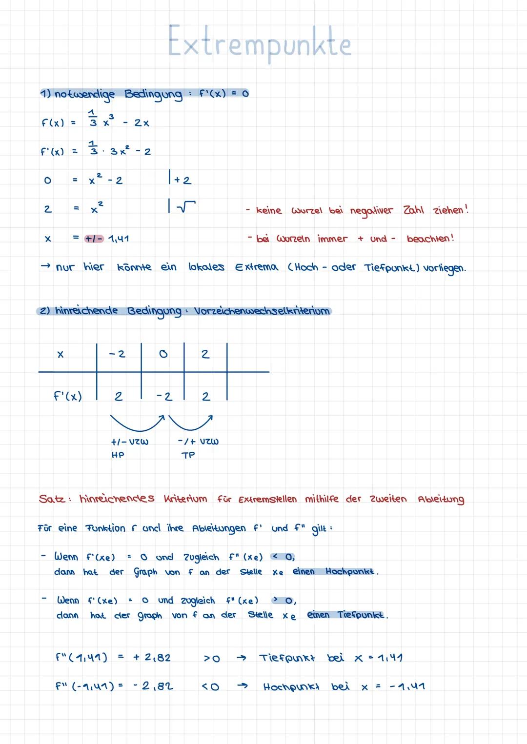 Funktionsuntersuchung Lernzettel Q1