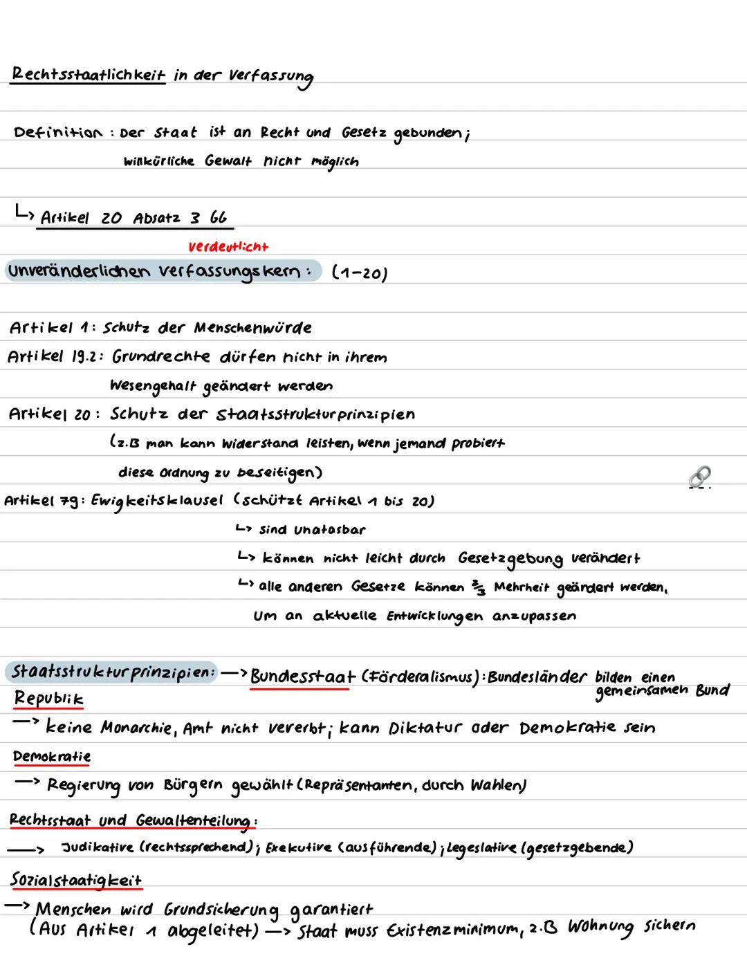 Q1.1 Verfassung und Verfassungswirklichkeit: Rechtsstaatlichkeit und
Verfassungskonflikte
* nochmal prüfen
grundlegendes Niveau (Grundkurs u