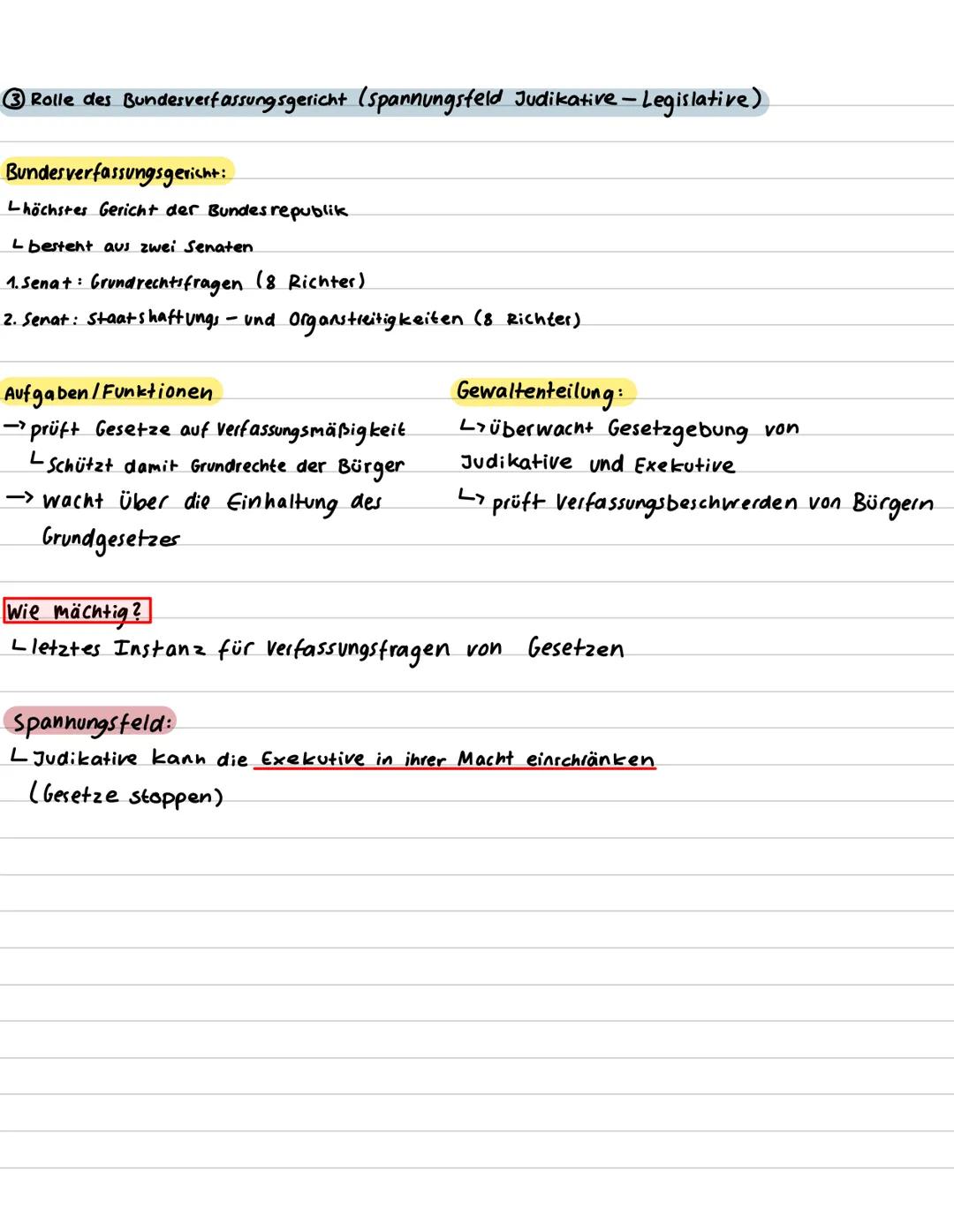Q1.1 Verfassung und Verfassungswirklichkeit: Rechtsstaatlichkeit und
Verfassungskonflikte
* nochmal prüfen
grundlegendes Niveau (Grundkurs u