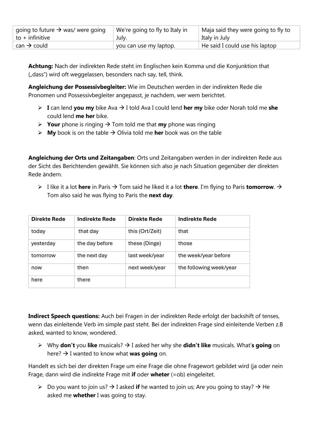Grammatik
Talking about the past
Simple past:
Verwendung: das simple past wird verwendet, um über abgeschlossene Handlungen und Ereignisse
z