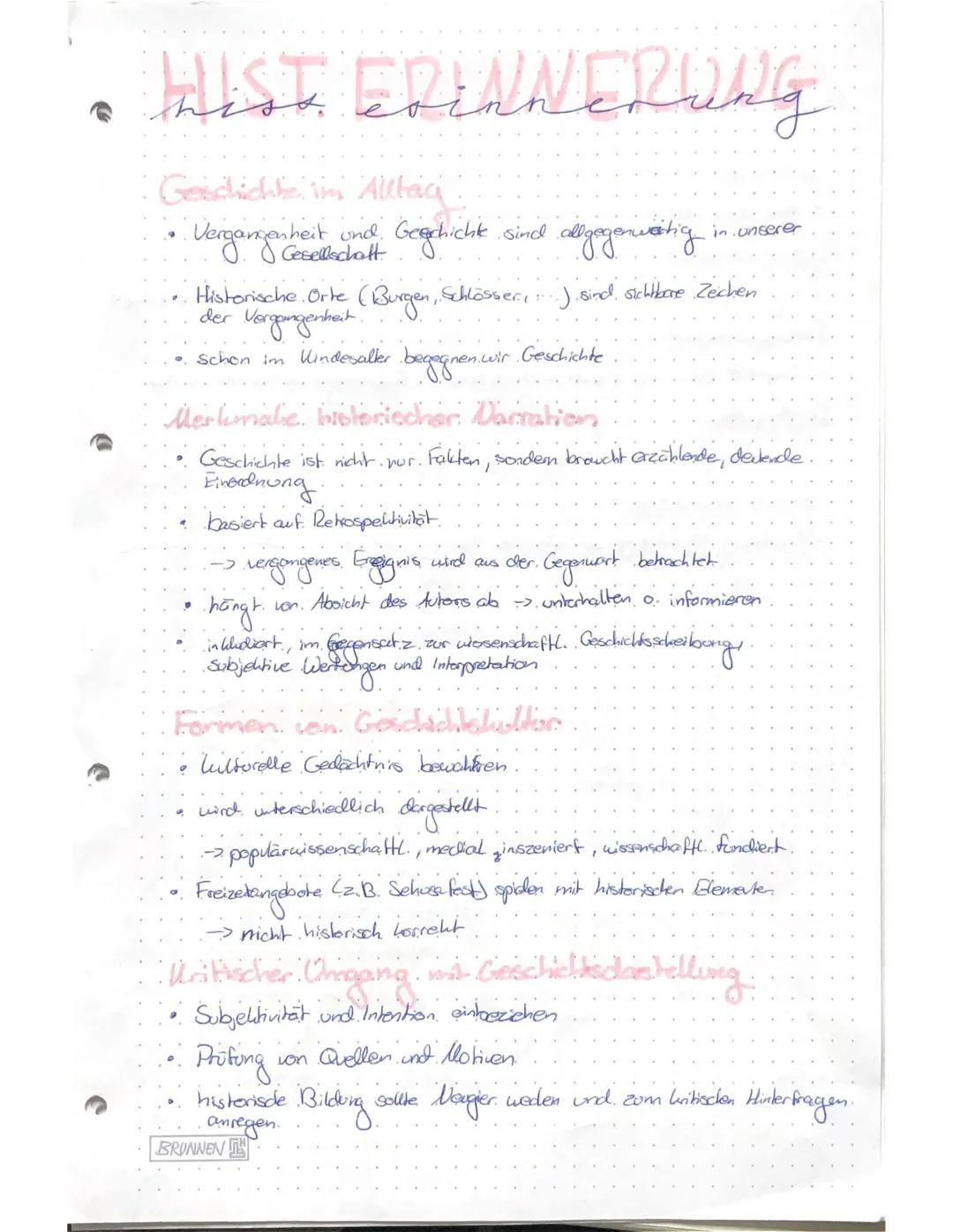 HIST. ERINNERUNG
Geschichte im Alltag:
• Vergangenheit und Geschichte sind allgegenwärtig in unserer
Gesellschaft.
• Historische Orte (Burge