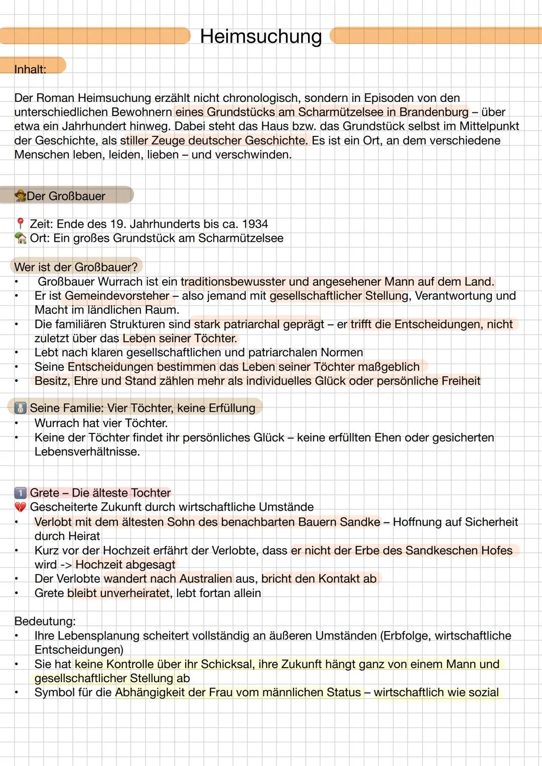 Inhalt:
Heimsuchung
Der Roman Heimsuchung erzählt nicht chronologisch, sondern in Episoden von den
unterschiedlichen Bewohnern eines Grundst