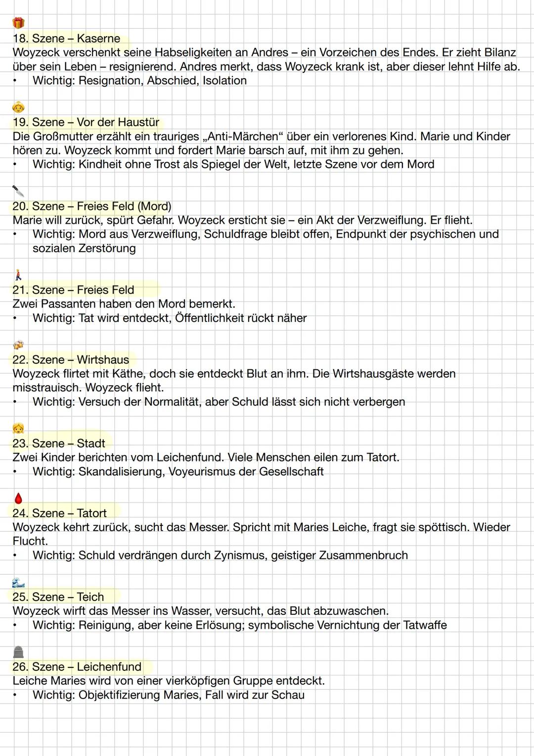 Zusammenfassung:
Woyzeck
Das Drama
"Woyzeck"
von Georg Büchner, entstanden in den Jahren 1836-1837, schildert das
tragische Schicksal des e