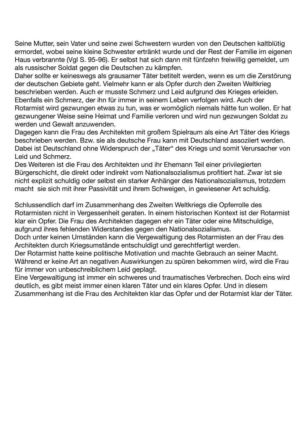 Täter- Opfer- Problematik
Der Roman „Heimsuchung“, verfasst von Jenny Erpenbeck und erschienen im Jahr 2009,
handellt von einem Grundstück a