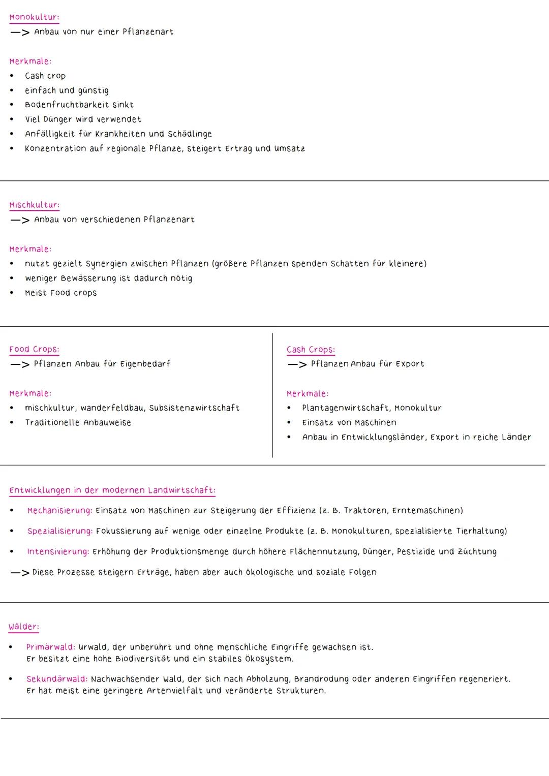 Landwirtschaft
Bodenversalzung:
-> Anreicherung von Salzen im Oberboden führt zu einer verminderten Fruchtbarkeit des Bodens und schädigt wu