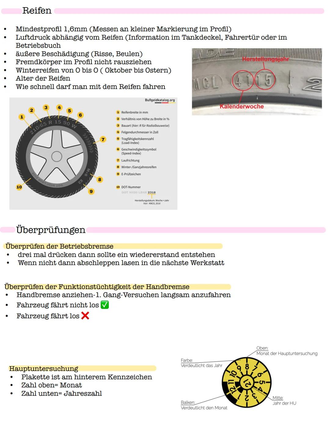 ## Motorhaube
STOP
## Lichter
STOP
## Reifen
STOP
## Überprüfen
STOP
## Fahrschule
Praktische Prüfung Technikfragen Fahrschule
Praktische P