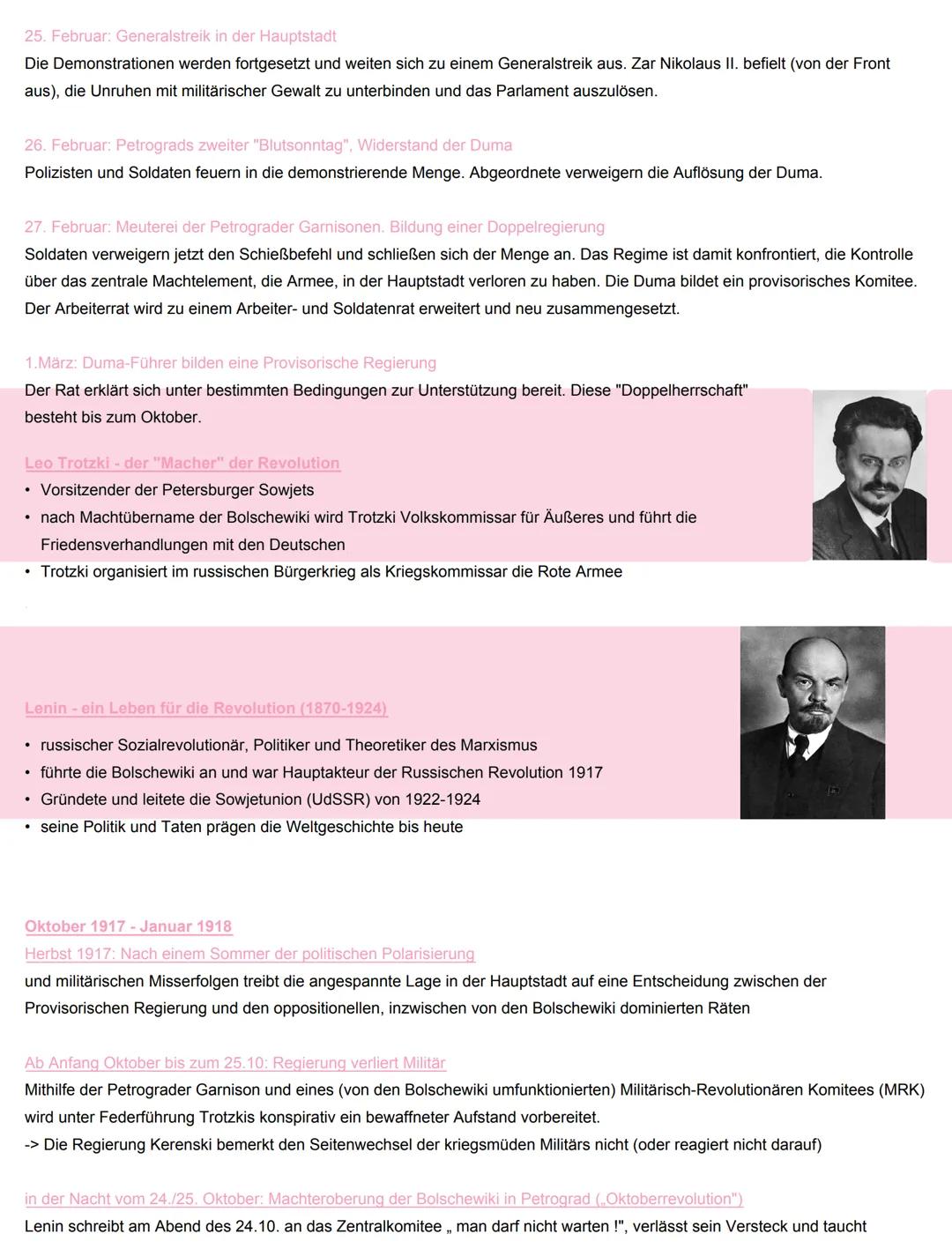 Lernzettel Geschichte - clle russischen Revolutionen
Russland im Rückstand:
Russland zur Zeit der Zarenherrschaft:
Autokratie: Selbstherrsch