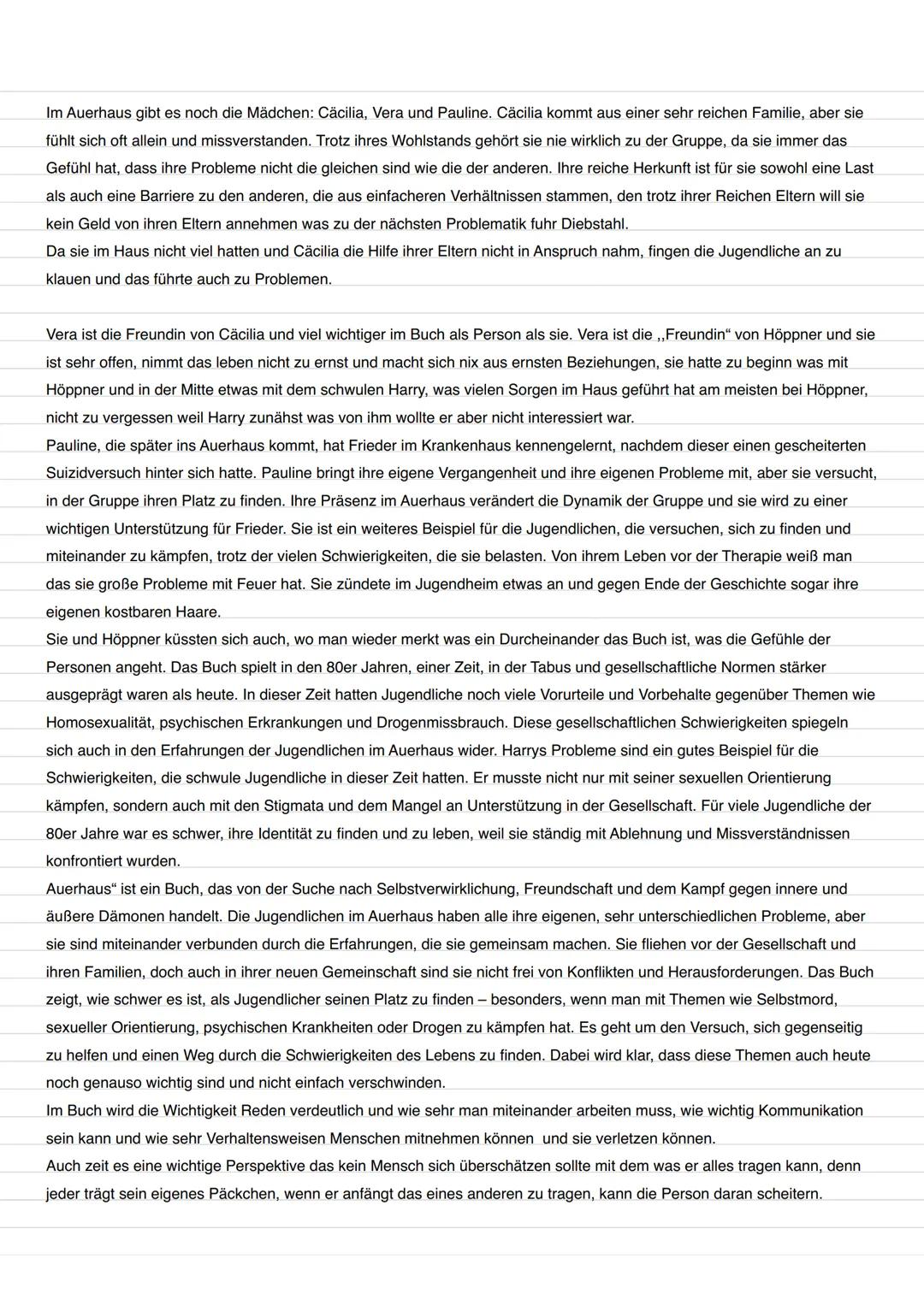 # Auerhaus
*Bov Bjerg*
Vera
Hoppner
Friede
Cecilia
Harry
Pauline Inhaltsverzeichnis
Seite 1
Deckblatt
Seite 2
Inhaltsverzeichnis
Seite 3
A